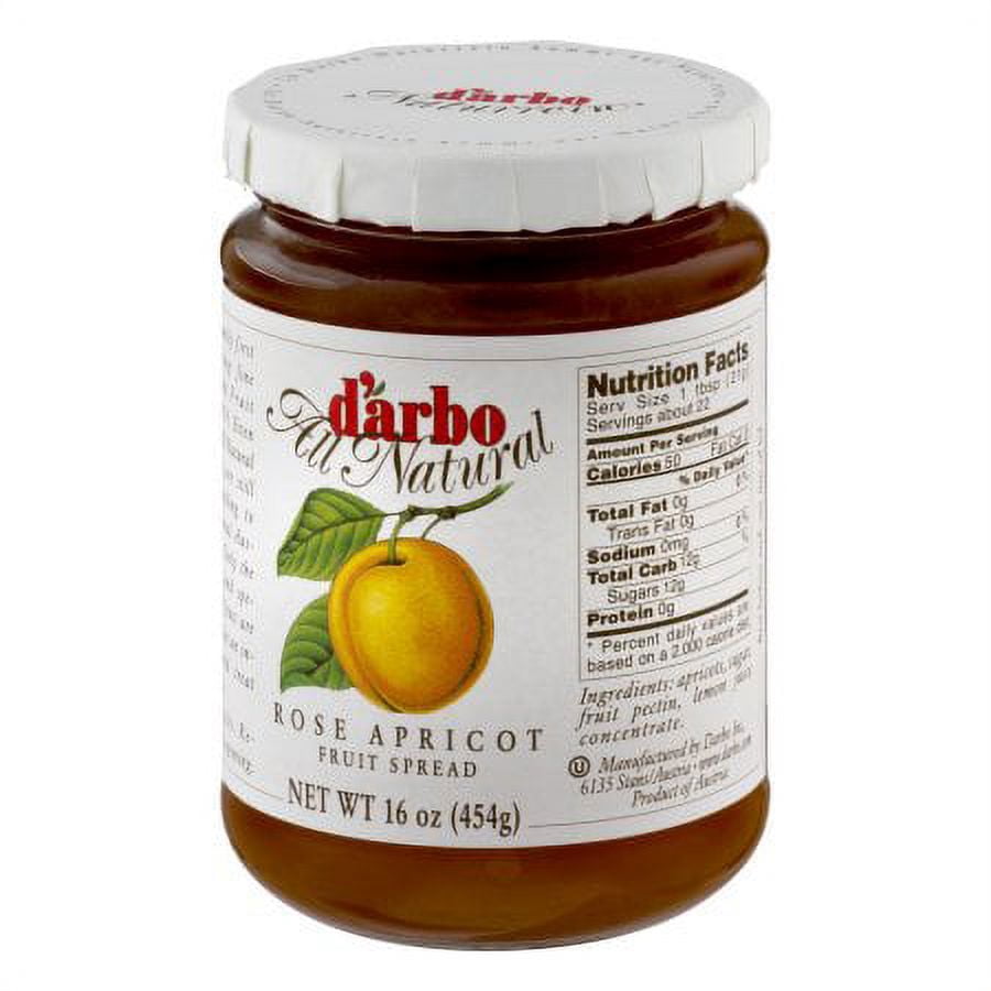 (Price/case)D'Arbo All Natural Fruit Spread - Rose Apricot - Case of 6 - 16 oz.