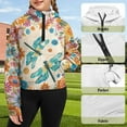 thumbnail image 3 of Chaqlin Bohemian Flower Dragonfly Lightweight Sweatshirt Youth Girls Zip Up with Pocket Casual Pullover Athletic Zip Up Lightweight Sweatshirt Size 9-10, 3 of 7