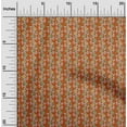 thumbnail image 2 of oneOone Cotton Silk Orange Fabric Floral Sewing Material Print Fabric By The Yard 42 Inch Wide, 2 of 5