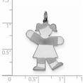 thumbnail image 2 of Beautiful Sterling Silver Rhodium-plated Kid Charm, 2 of 2