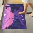 thumbnail image 2 of Yayeee Bath Rug for Bathroom Floor Non Slip Contour Fluffy Soft Absorbent Mat, 20"x24", White Cat Walking, 2 of 7