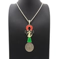 thumbnail image 4 of iJewelry2 Ancient Egyptian Afro-American Colored ANKH Cross with Gye Nyame Motif Gold Tone Rope Chain Pendant Necklace 20'', 4 of 5