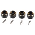 thumbnail image 1 of 4PCS RC Hexagonal Hub Adapter Brass Conversion Adapter for Traxxas TRX4M 1/18 Mini Climbing Car Black Gold Color, 1 of 1