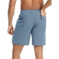 thumbnail image 4 of Zimjoy Men's Athletic Running Shorts Breathable Quick Dry Gym Workout Shorts Lightweight Strech Sports Basketball Exercise Tennis with Zipper Pocket Dark Gray S, 4 of 8