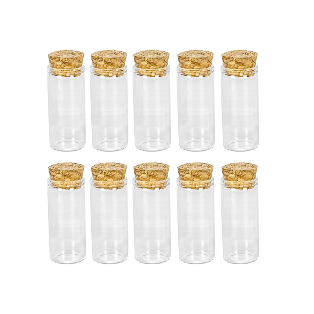 22x50x19mm 10ml Transparent Test Tube Glass Bottles With Cork Breakable