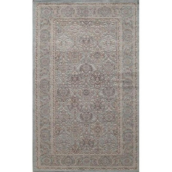 Rugs America Riviera Collection Light Blue RV700F Transitional Oriental Area Rug 8' x 10'