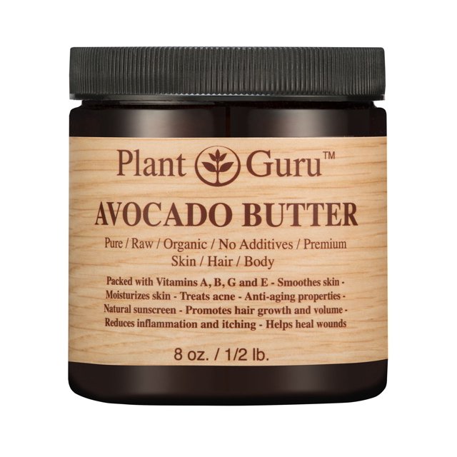 Mantequilla Corporal de Aguacate 8 oz. puro, fresco, natural, prensado en frío. Piel Cabello Uñas Hidratante Cremas DIY Bálsamos Lociones Jabones.