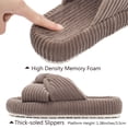thumbnail image 4 of Northblanc Slippers for Women Memory Foam House Bedroom Corduroy Bow Crossbands Slipper Shoes Comfy Trendy Gift Slippers, 4 of 9
