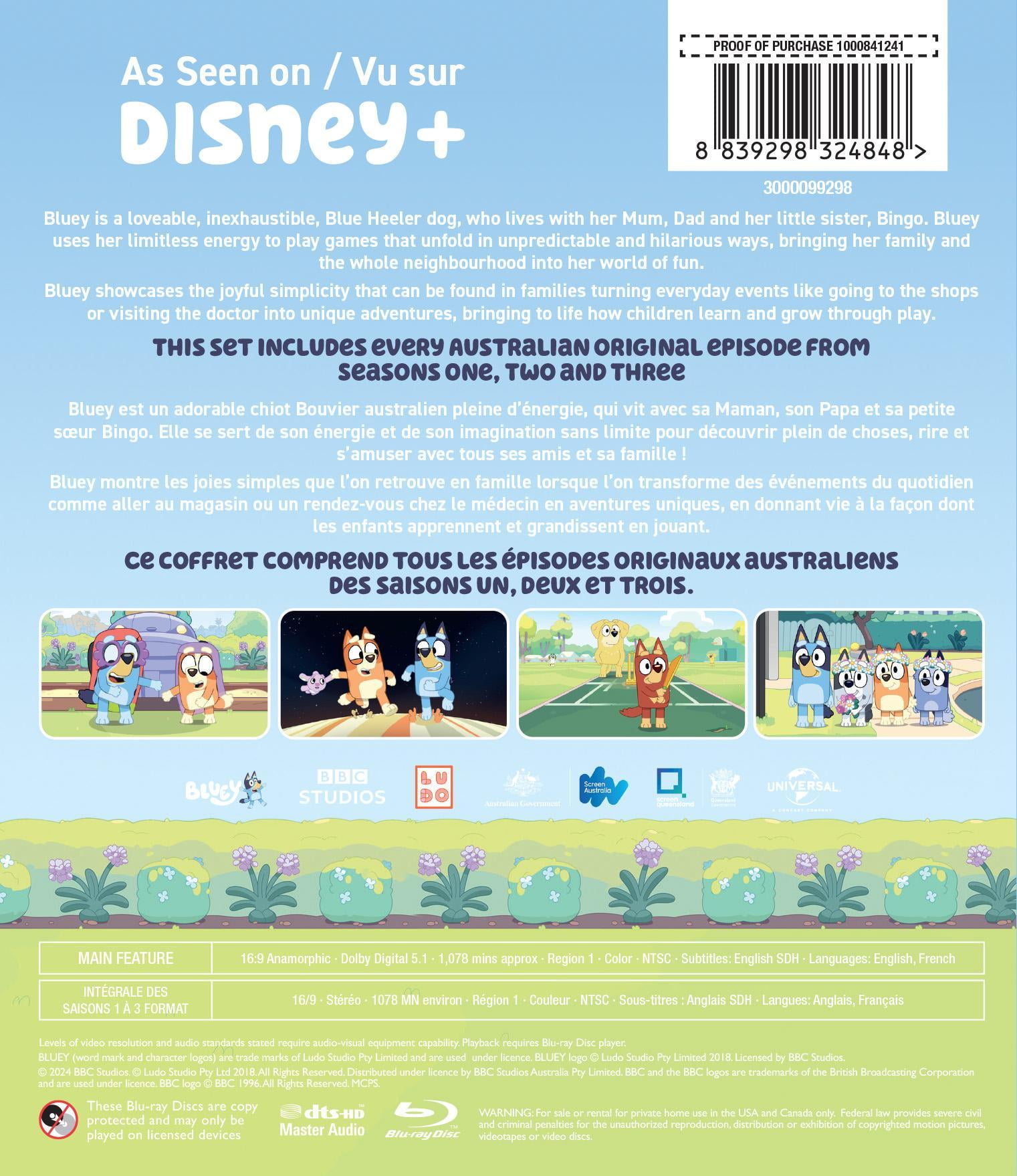 Bluey: Saisons 1-3 (Blu-Ray), en vedette David McCormack et Melanie Zanetti [2024]