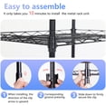 thumbnail image 3 of XF XINFENG 3-Tier Heavy Duty Adjustable Wire Shelving Unit – 450lbs Capacity Metal Storage Rack for Closet, Kitchen, Office, Home – 23"L×13.2"W×30.2"H, Black, 3 of 8