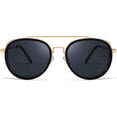 thumbnail image 2 of Gafas de sol retro steampunk redondas steampunk con doble puente A, 2 of 5