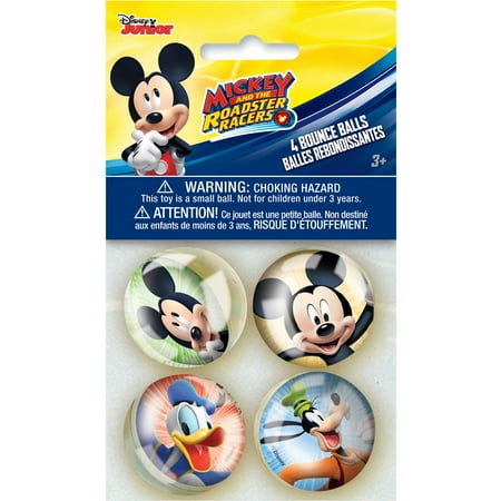 - Mickey Mouse Bouncy Ball Party Favors, 4ct