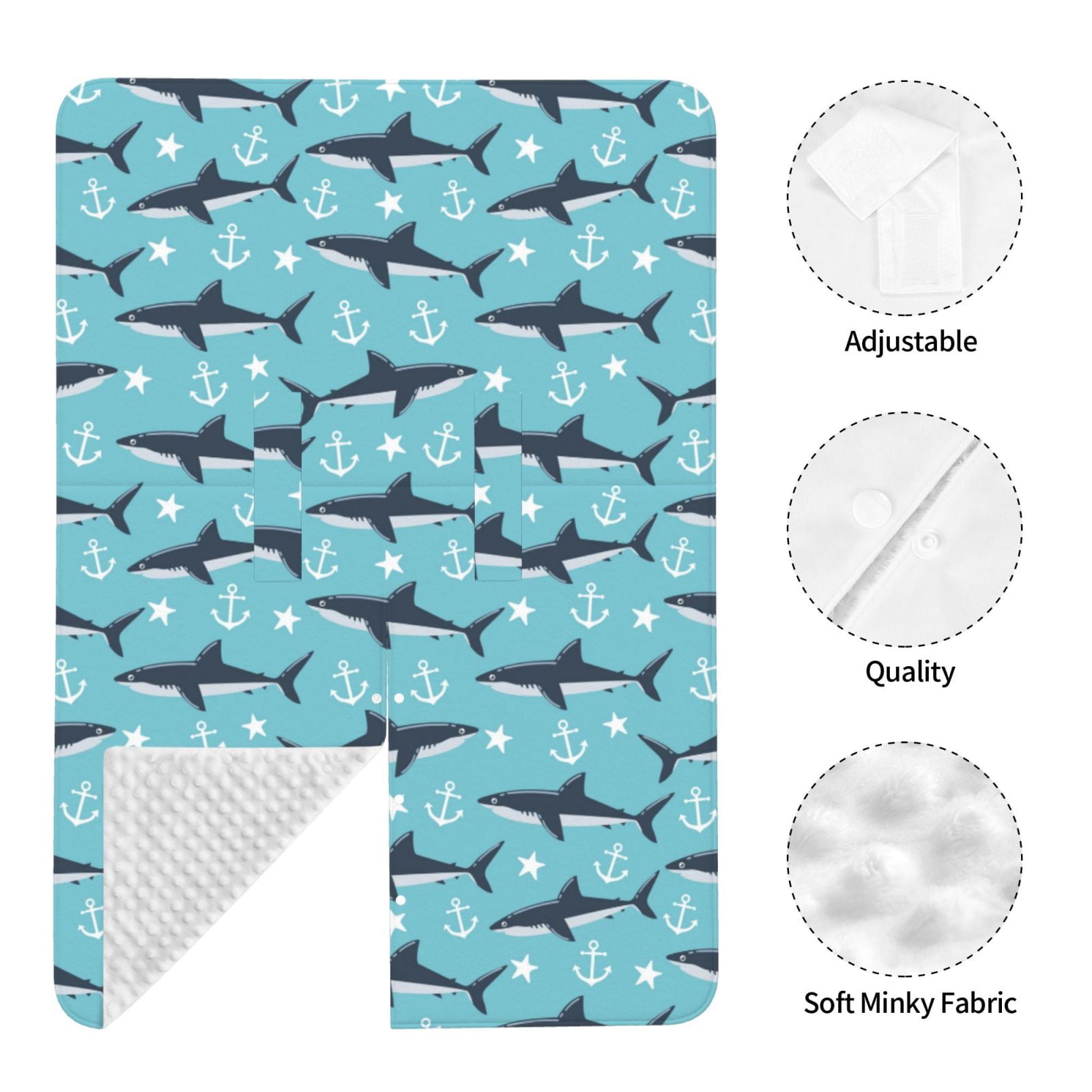Car Seat Cover Baby - Shark star anchor blue cute Breathable Infant Car Seat Cover for Baby Carseat, Lightweight Comfort Baby Essentials Must Haves Newborn Stuff for Girl Boy