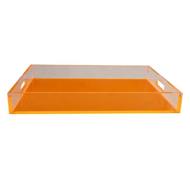 R16 HOME LT01-NO Lucite Tray, Neon Orange