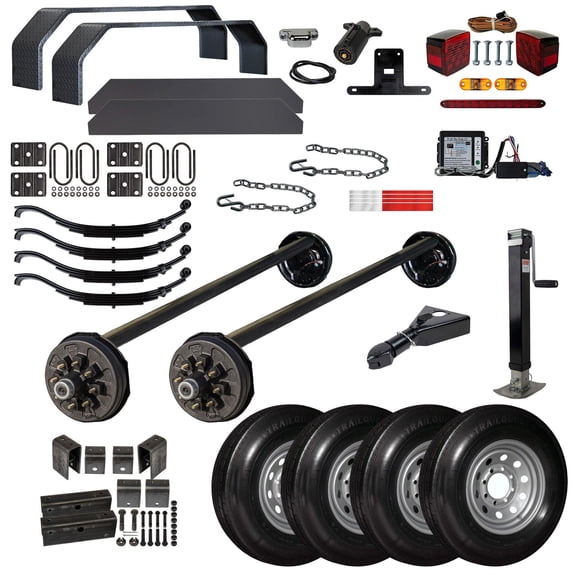 7000 lb TK Tandem Axle Bumper Pull Trailer Parts Kit - 14K Capacity Heavy Duty (Drop Complete Original Series), 85/00 (Loose Spring Seats)