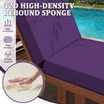 thumbnail image 4 of Kimunuk Outdoor Chaise Lounge Cushions set of 4, 80" x 26" x 4" Waterproof Pool Beach Recliner Replacement Cushions with Ties, Purple, 4 of 6