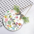 thumbnail image 4 of Coolnut Welcome Sign Hanging Plaque Sign Cute Flowers Porch Wall Front Door Garden Home Welcome Hanging Sign, 12x12 in Home Decor, 4 of 7