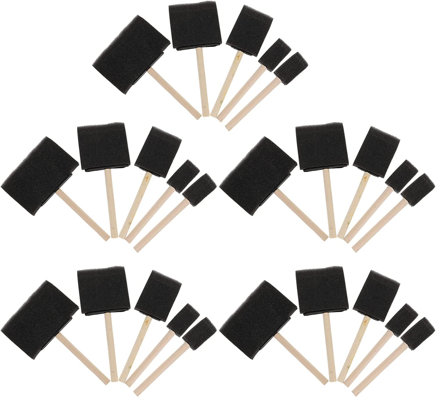 Small Paint Brush Foam Paint Brushes 25pcs Assorted Sizes Sponge Paint