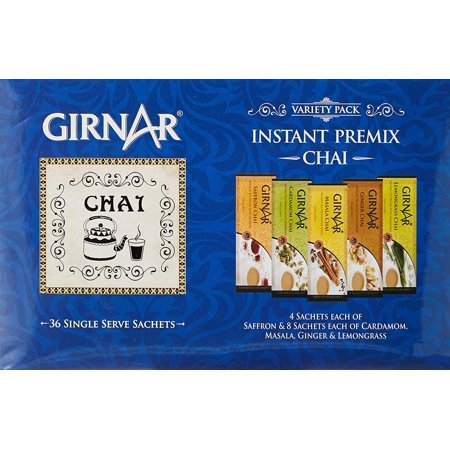 Girnar Instant Tea/Chai Premix Variety Pack  36 Sachets