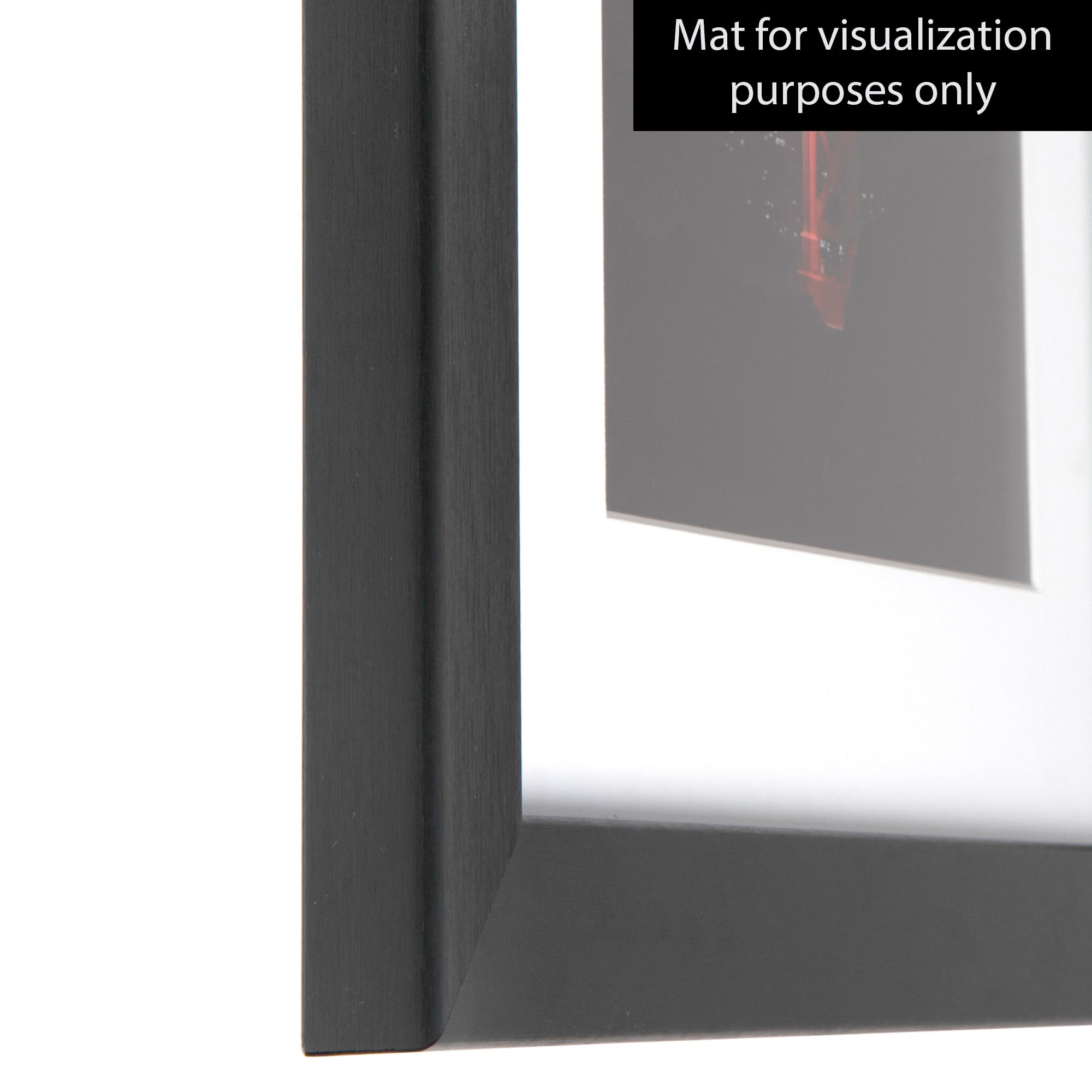 ArtToFrames 12" x 16" Black Steel Picture Frame, 12x16 inch Black MDF Poster Frame (WOM-4639), 2 Pack