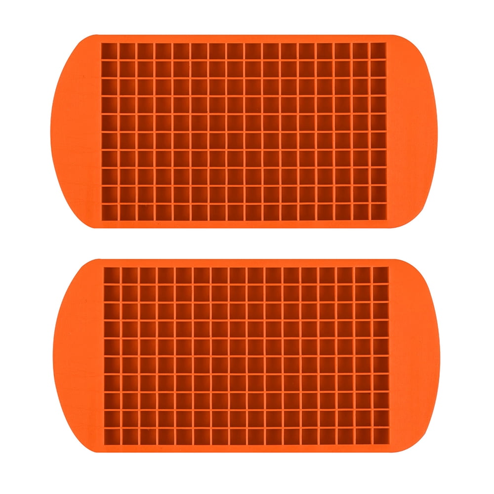Ice Cube Tray , 2 Pack Silicone & Plastic Ice Cube Trays for Freezer