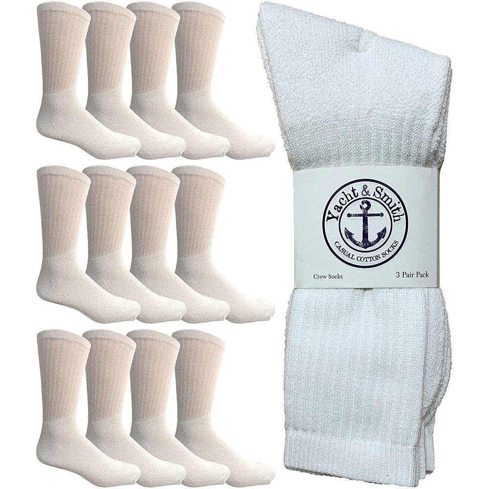 SOCKS'NBULK SOCKS'NBULK Wholesale Bulk Mens Crew Socks, Cotton Big