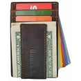 thumbnail image 3 of CAZORO Mens Leather Money Clip Magnet Front Pocket Wallet Slim ID Card Case, 3 of 35