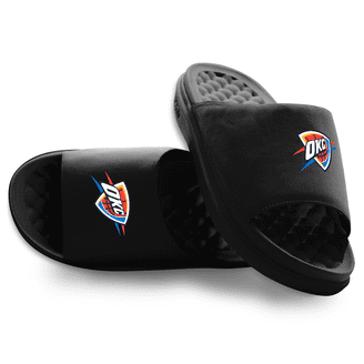 Islide OKC thunder slip on basketball flip flops Unisex Oklahoma City Thunder ISlide Cream Primary Motive  main image 2