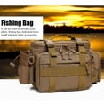 thumbnail image 3 of Sac d'Équipement de Pêche en Nylon Durable et Imperméable avec Rangement à Compartiments Multiples - Idéal pour Pinces, Appâts, Leurres et Moulinets - Sac Polyvalent pour la Taille/épaule en Options Camouflage, Coyote et Noir, 3 of 6