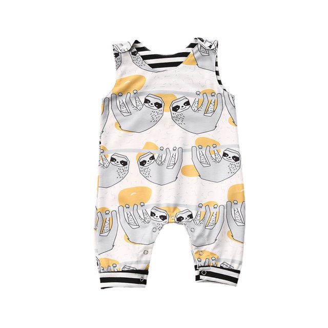 Fortune Combinaisons Sans Manches en Coton pour Bébés Filles Garçons 0-3 Ans