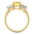 thumbnail image 4 of Three-Stone Engagement Ring for Women - 4ct Simulated Yellow Diamond in 14K Yellow Gold Promise Ring, 4 of 6