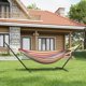 thumbnail image 2 of Hamaca Doble + Soporte de Acero – Hamaca XXL para 2 Personas (Capacidad 204 kg), Color Arcoíris Amarillo, con Estructura Plegable y Portátil – Ideal para Jardín, Terraza, Camping y Exterior, 2 of 9