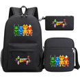 thumbnail image 2 of Stumble Guys Banana Print Schoolbag - Mochila de cosplay, bolsos de hombro, mochila para estudiantes - Mochilas de anime para niños (juego de 3 piezas) para juegos de niños, 2 of 2