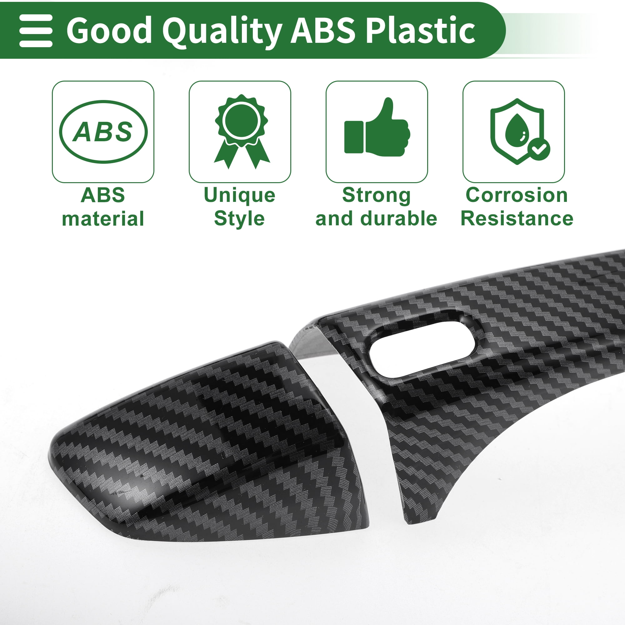 Unique Bargains Smart Car Door Handle Cover Trim for VW Golf 2013-2020 ABS Black