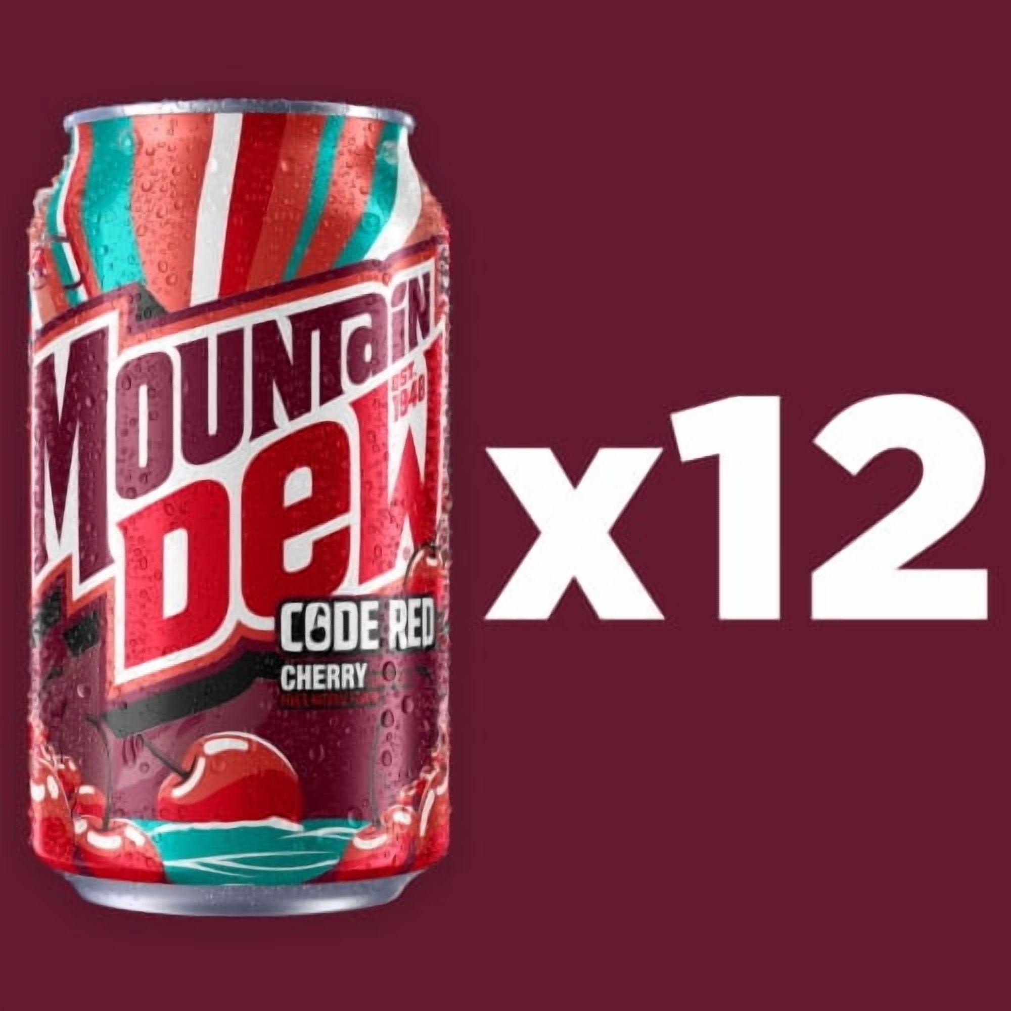 2X-Mountain Dew Code Red Soda Can - 12 fl oz - 12 pk