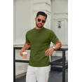 thumbnail image 4 of COOFANDY Men's Short Sleeve Turtleneck Sweater Casual Pullover Basic T-Shirts Thermal Tops for Men, 4 of 6