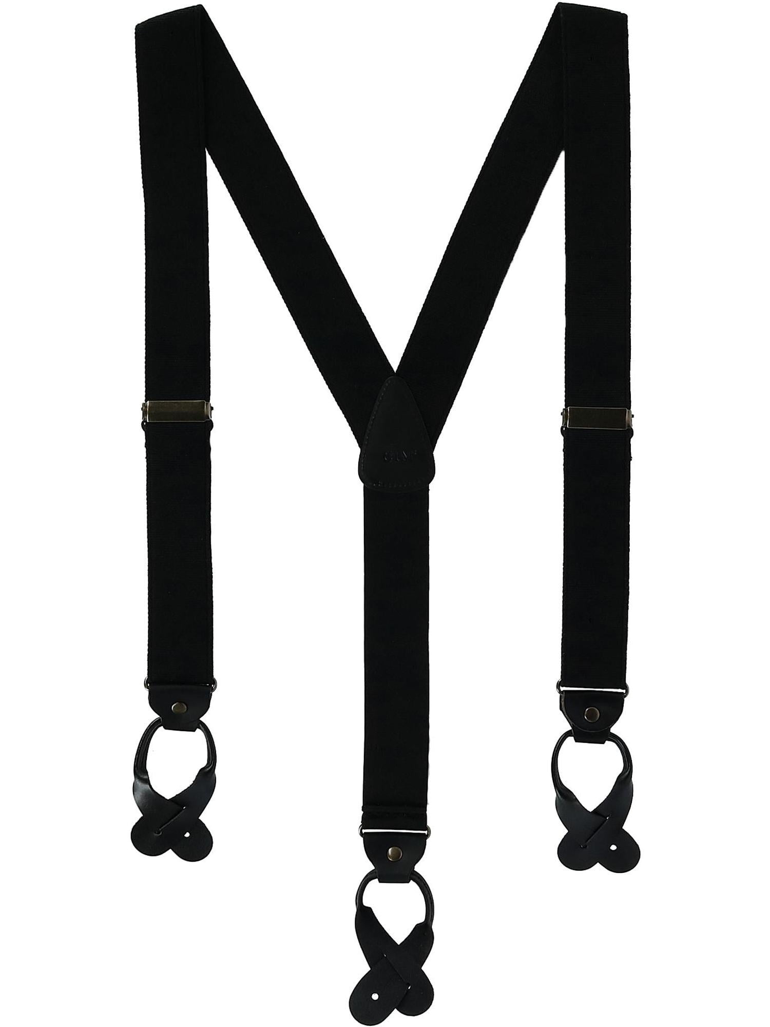 CTM Men's Canvas ButtonEnd Old West Suspenders (Tall Available
