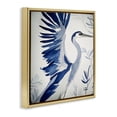 thumbnail image 3 of Stupell Industries Blue Heron in Cool Tones Gold Framed Floater Canvas Wall Art design by Mona Grace, 25 x 25, 3 of 9