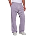 thumbnail image 3 of Sorvello Men's Loose Straight Sweatpants Elastic Waist Drawstring Two Pockets Polyester Casual Daily Pants Turquoise XXXL, 3 of 8