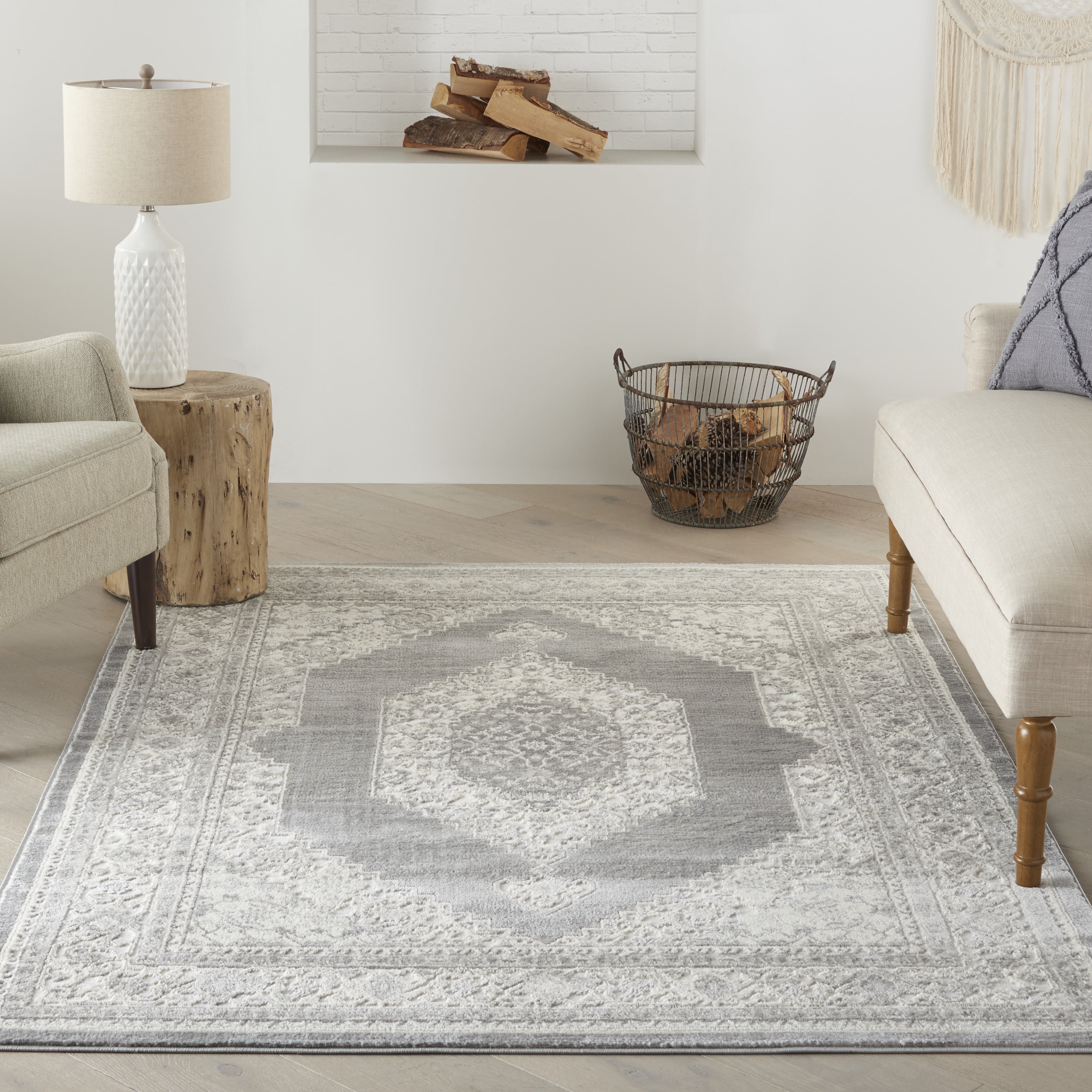 Nourison Cyrus Ivorygrey Area Rug