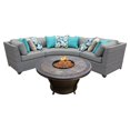 thumbnail image 1 of Florence 4 Piece Outdoor Wicker Patio Furniture Set 04d-Color:Grey, 1 of 2
