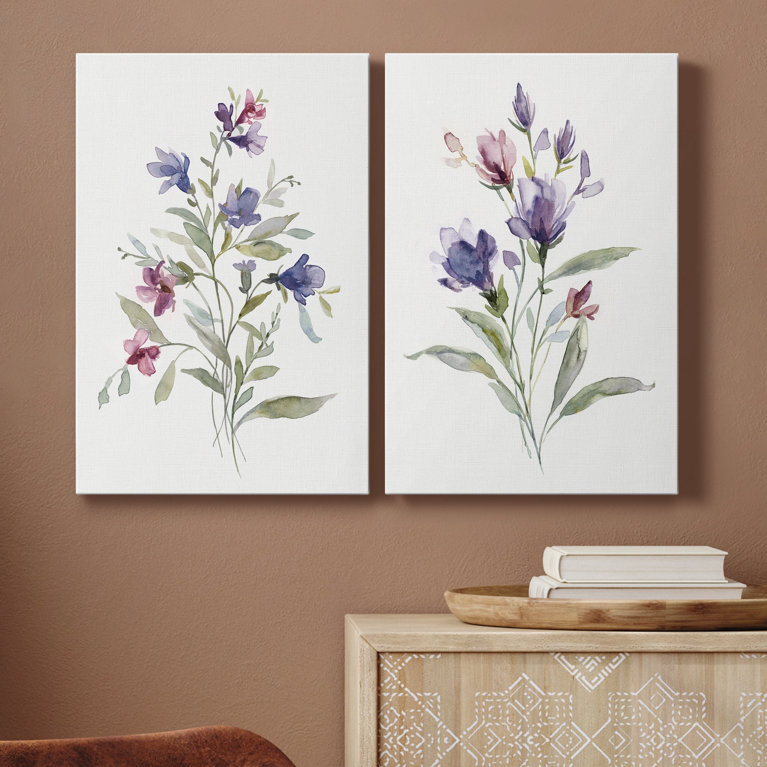 Color Variety III Premium Gallery Wrapped Canvas - Ready to Hang - Set of 2 - 12 x 18 Each