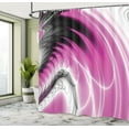 thumbnail image 5 of Ambesonne Fractal Shower Curtain, Digital Energy, 69"Wx84"L, Magenta Black, 5 of 5