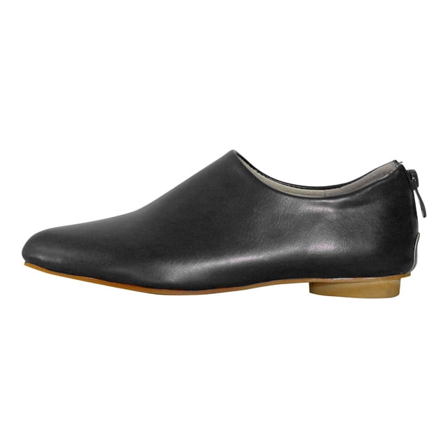 jsaierl Chaussures Classiques à Talon Plat pour Femmes Bottines Courtes Mode à Enfiler Couleur Unie Décontractées