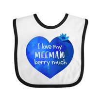 Inktastic I Love My Meemaw Berry Much Boys or Girls Baby Bib