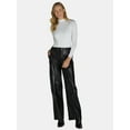 thumbnail image 2 of Madden NYC Women's Faux Leather Cargo Pants, Sizes XXS-XXL, 2 of 6
