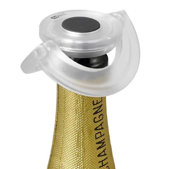 JGO. DE 2 TAPONES PARA BOTELLAS CHAMPAGNE GUSTO TRANSPARENTE Adhoc ADH Tapón Hermético