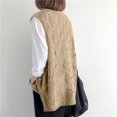 thumbnail image 3 of AUNVITO Women's Casual V-neck Sleeveless Knit Vest Loose Fit Openwork Versatile Style, 3 of 6