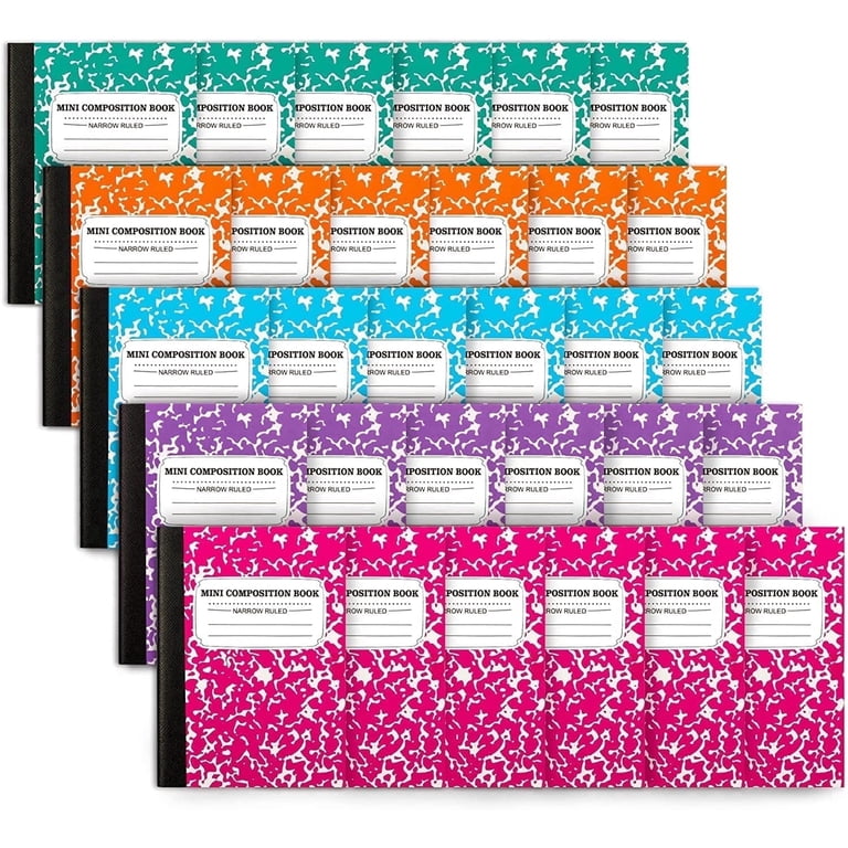 Feela Mini Composition Notebook, 30 Pack, Pastel Colors photo 1
