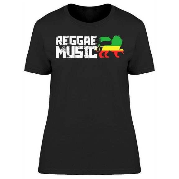 Rasta Colors Lion Reggae Music T-Shirt Women -Image by Shutterstock, Female 3X-Large